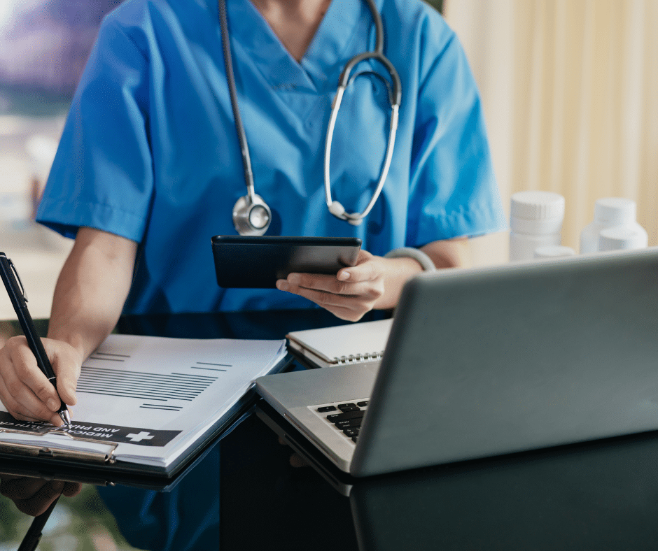 MedCycle Solutions team working diligently on revenue cycle management tasks.