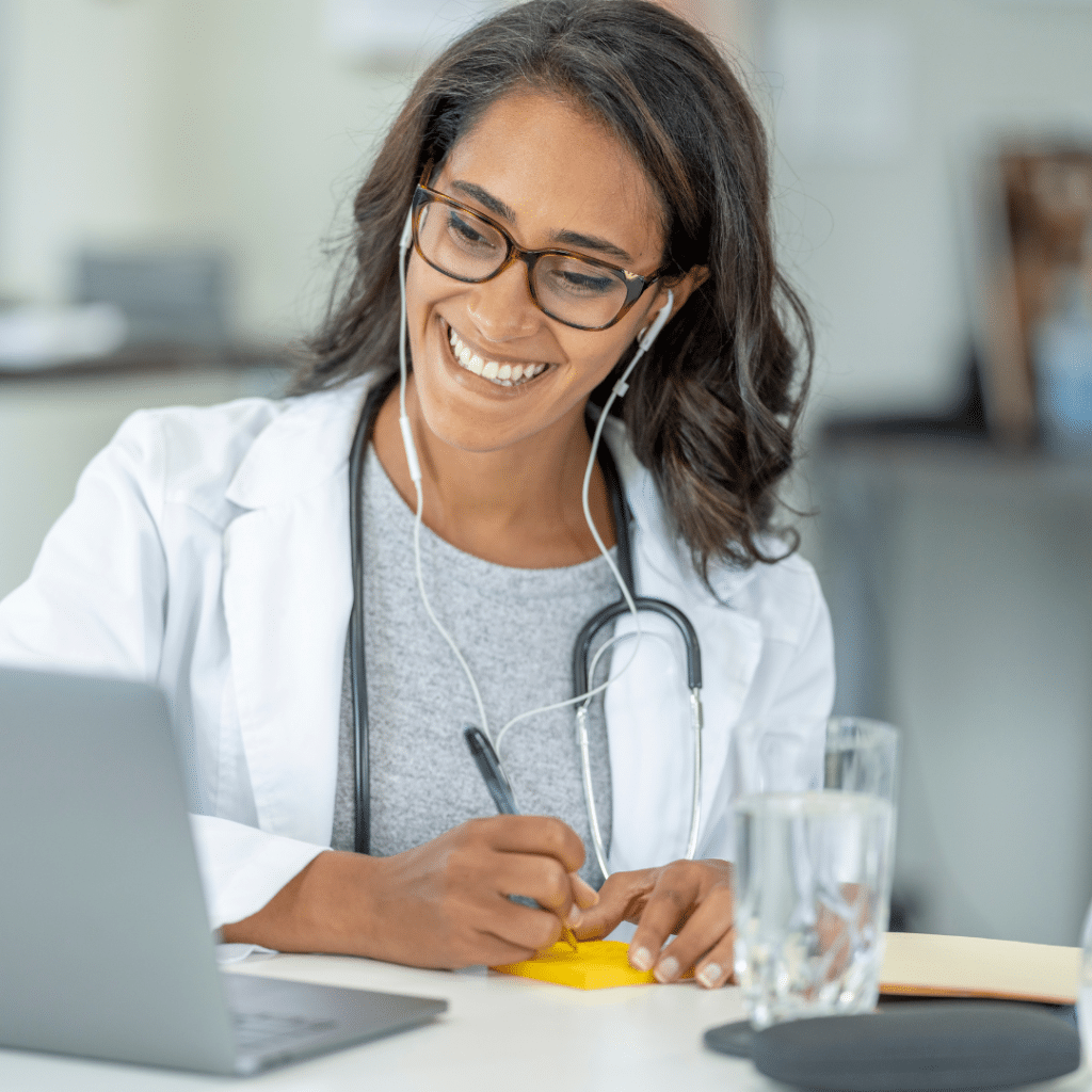 revenue cycle management strategist worker on phone